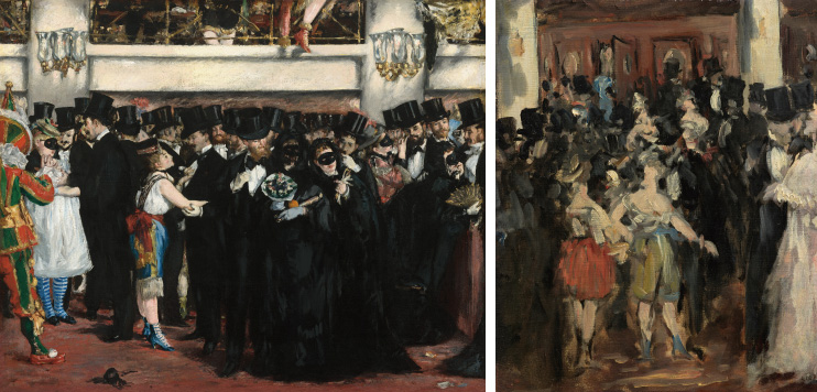 エドゥアール・マネ《オペラ座の仮面舞踏会》1873 年、ワシントン、ナショナル・ギャラリー_エドゥアール・マネ《オペラ座の仮装舞踏会》1873 年、石橋財団アーティゾン美術館