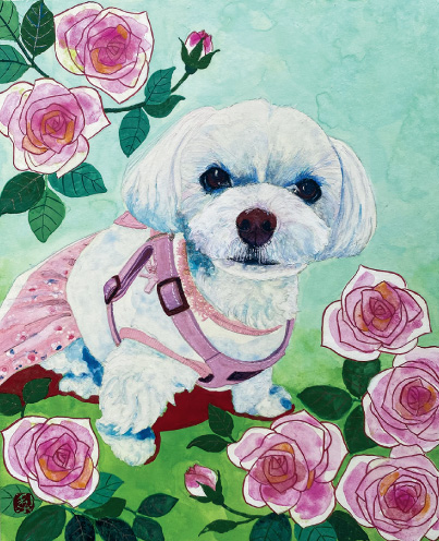 ペットの肖像画 梨水